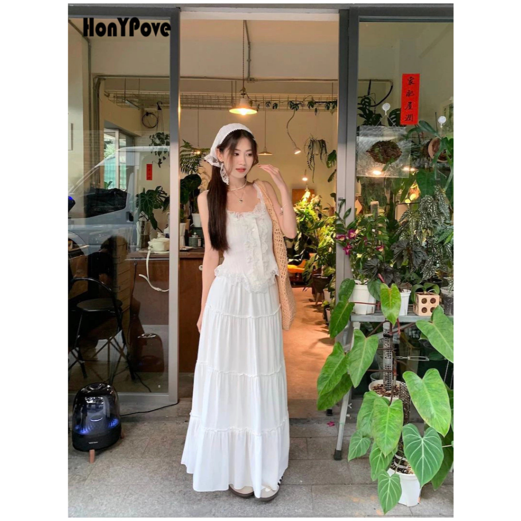 Chân Váy Maxi Dáng Dài Suông Xòe ESHOP MS321 Váy 2 Lớp Mùa Hè Mặc Đi Biển Đi Làm Thoáng Mát 45-85kg