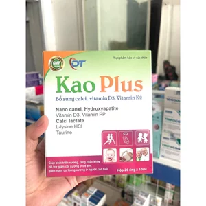 Canxi Kao Plus (Hộp 20 ống) hỗ trợ phát triển chiều cao và phòng ngừa loãng xương cho cả gia đình