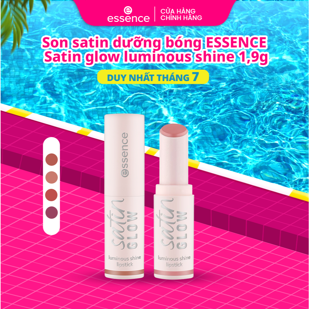 [HÀNG MỚI VỀ] Son satin dưỡng bóng mềm môi ESSENCE Satin glow luminous shine lipstick 1,9g