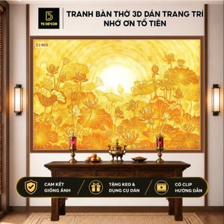 Tranh Dán Tường giả Trúc Chỉ cao cấp, lịch sự dán phòng thờ sang trọng