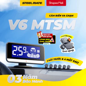 Cảm Biến Lùi Tiến STEELMATE V6 | Cảnh Báo Va Chạm Trước Sau | 6 Cảm Biến Thông Minh | Bảo Hành 3 Năm