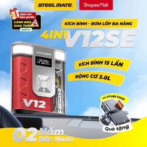 Bơm Lốp & Kích Bình Khẩn Cấp STEELMATE V12SE – Pin 8800mAh, Bảo hành 2 năm