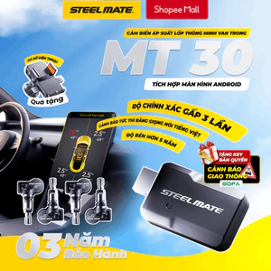 Cảm Biến Áp Suất Lốp STEELMATE TP-MT30 - Ô Tô Van Trong, Tích Hợp Màn Hình Android, Bảo Hành 3 Năm