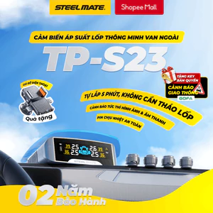 Cảm Biến Áp Suất Lốp Ô Tô STEELMATE TP-S23 - Van Ngoài, Cảnh Báo Âm Thanh, Bảo hành 2 năm