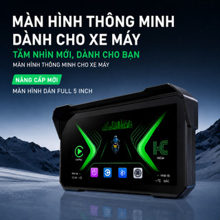 Màn hình CarPlay xe máy 5 inch IPS cảm ứng, màn hình dẫn đường GPS Bluetooth chống nước IP67
