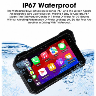 Màn hình CarPlay xe máy 5 inch IPS cảm ứng, màn hình dẫn đường GPS Bluetooth chống nước IP67