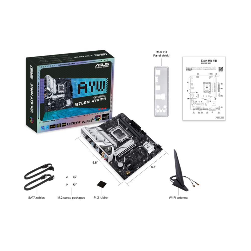 Mainboard ASUS B760M-AYW WIFI D4, D5 Socket LGA1700 DDR4 mATX WiFi - Bo Mạch Chủ | BigBuy360 - bigbuy360.vn