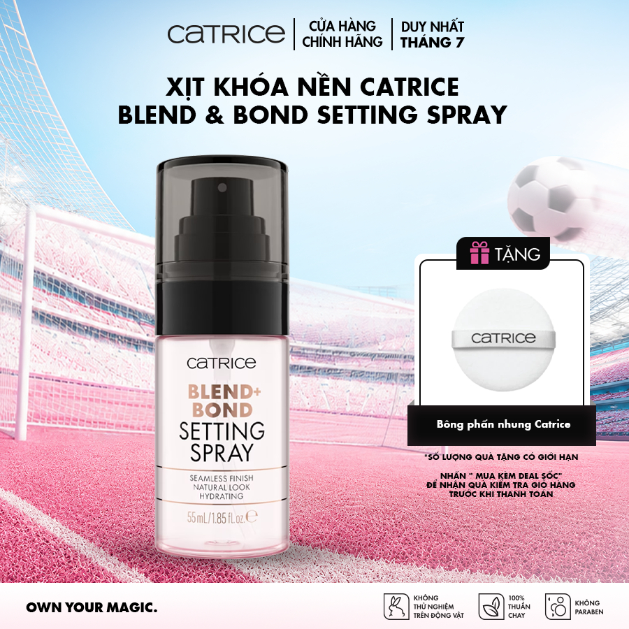 Xịt khoá nền đa năng Catrice Blend & Blond dưỡng ẩm, giữ lớp trang điểm bền màu, lâu trôi