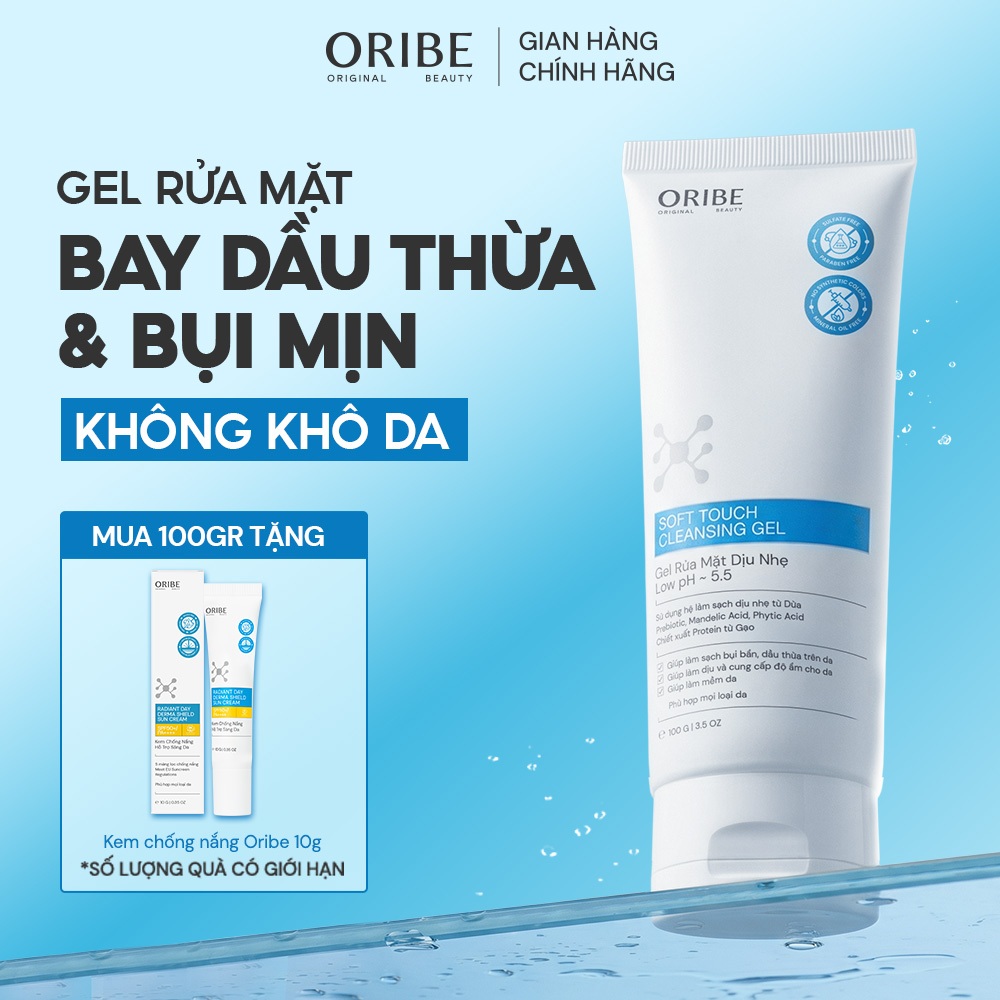Sữa Rửa Mặt Oribe Soft Touch Chứa Probiotic Prebiotic Làm Sạch Dịu Nhẹ Da Nhạy Cảm Da Dầu Mụn Không Paraben 100g