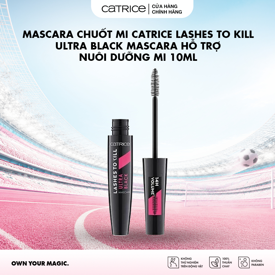 Mascara chuốt mi Catrice Lashes to Kill Ultra Black Mascara hỗ trợ nuôi dưỡng mi 10ml