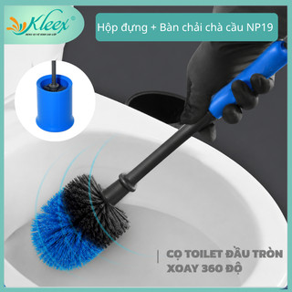 [Kleex] Cọ toilet đầu tròn kèm hộp đựng tiện lợi, cây chà bồn cầu vệ sinh nhà tắm thông minh - NP19
