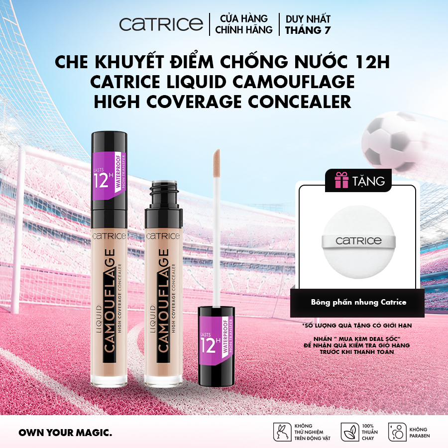 Kem che khuyết điểm dạng lỏng Catrice Liquid Camouflage High Coverage Concealer che phủ tốt giữ màu 12h 5ml