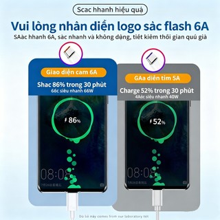 Cáp Sạc Nhanh 6A USB to Type-C Tương Thích Huawei 120W 100W 66W 40W Cho Pura 70 Mate 60 50 40 Nova 13 P60 P50 P40