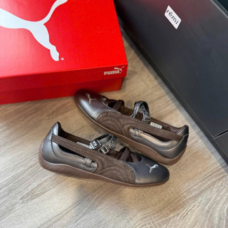 [HÀNG SC_SẴN] Giày thể thao Sneaker Ballet màu nâu cafe Speed.cat ballet màu nâu, Giày ballet búp bê cho nữ xinh fullbox