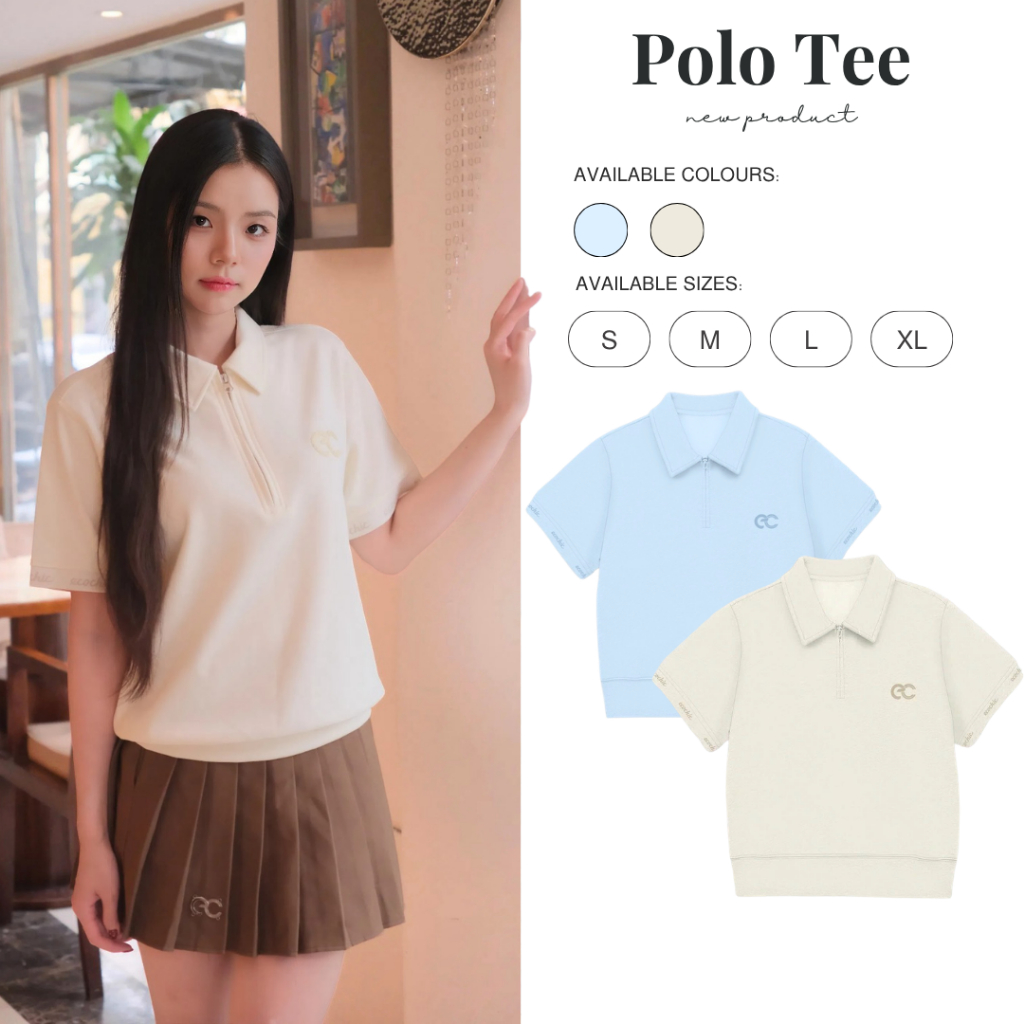 Áo Thun Polo MONARQUE ECOCHIC Logo Cao Su 3D Bo Gấu Nhẹ Bo Tay Rib Dệt Chữ Định Lượng 260grm Chính Hãng B164