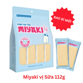 Bánh Gạo Sữa Miyaki Vị Sữa, Phô Mai Túi Mới 112g, 222g Giòn Xốp, Không Chiên Dầu Healthy Tràng An