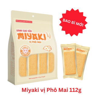 Bánh Gạo Sữa Miyaki Vị Sữa, Phô Mai Túi Mới 112g, 222g Giòn Xốp, Không Chiên Dầu Healthy Tràng An