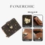 FOXERCHIC Ví nữ ngắn, 16 khe cắm thẻ dung lượng lớn, thiết kế đơn giản mang đi làm hàng ngày