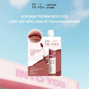 Son Bùn Túi Mini INTO YOU Chất Son Bùn Lì Làm Giảm Thâm Môi Sáng Da Bền Màu Không Khô Môi Lâu Trôi 1g