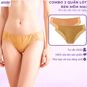 Combo 2 Quần Lót Nữ Ren Hoa Cao Cấp QE 4586 Không Hằn Viền Co Giãn 4 Chiều Mềm Mại Thoáng Khí