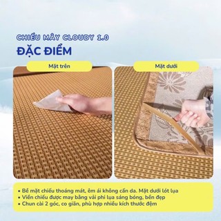 THANH LÝ GIÁ TẠI XƯỞNG Chiếu Mây Điều  Sợi Mây Lạnh Cao Cấp, Chiếu Điều Hoà Mùa Hè Thoáng Mát (Không Kèm Vỏ Gối)