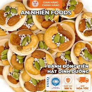 Bánh Đồng Tiền Hạt Dinh Dưỡng, Giòn Thơm, Béo Bùi Tự Nhiên, Đồ Ăn Vặt An Nhiên Foods