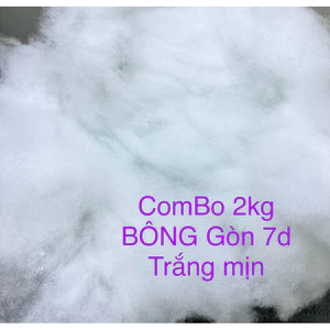 combo2kg Bông gòn nhồi gối không xẹp *Bông gòn polyester 7D đàn hồi cao