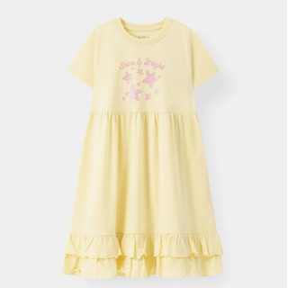 Váy Liền Dệt Kim Bé Gái DDN26S010R | Wookids | Váy Trẻ Em 2-9 Tuổi