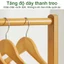 Giá Treo Quần Áo Gỗ Tre Thiết Kế Nhiều Nhánh Có Bánh Xe Xoay 360° Kích Thước 50-100cm Bảo hành