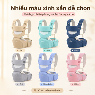 Địu Ngồi Em Bé Honper HP611 9 Tư Thế 0-36 Tháng, Địu Cho Bé Chuẩn Chữ M, Bệ Ngồi Tháo Rời, Giảm Mỏi Vai Lưng
