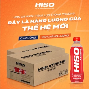 COMBO 2 x (THÙNG 24 CHAI) HISO Xtreme | Nước tăng lực không đường bổ sung chiết xuất Yerba Mate