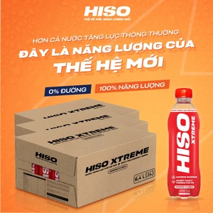 COMBO 3 x (THÙNG 24 CHAI) HISO Xtreme | Nước tăng lực không đường bổ sung chiết xuất Yerba Mate
