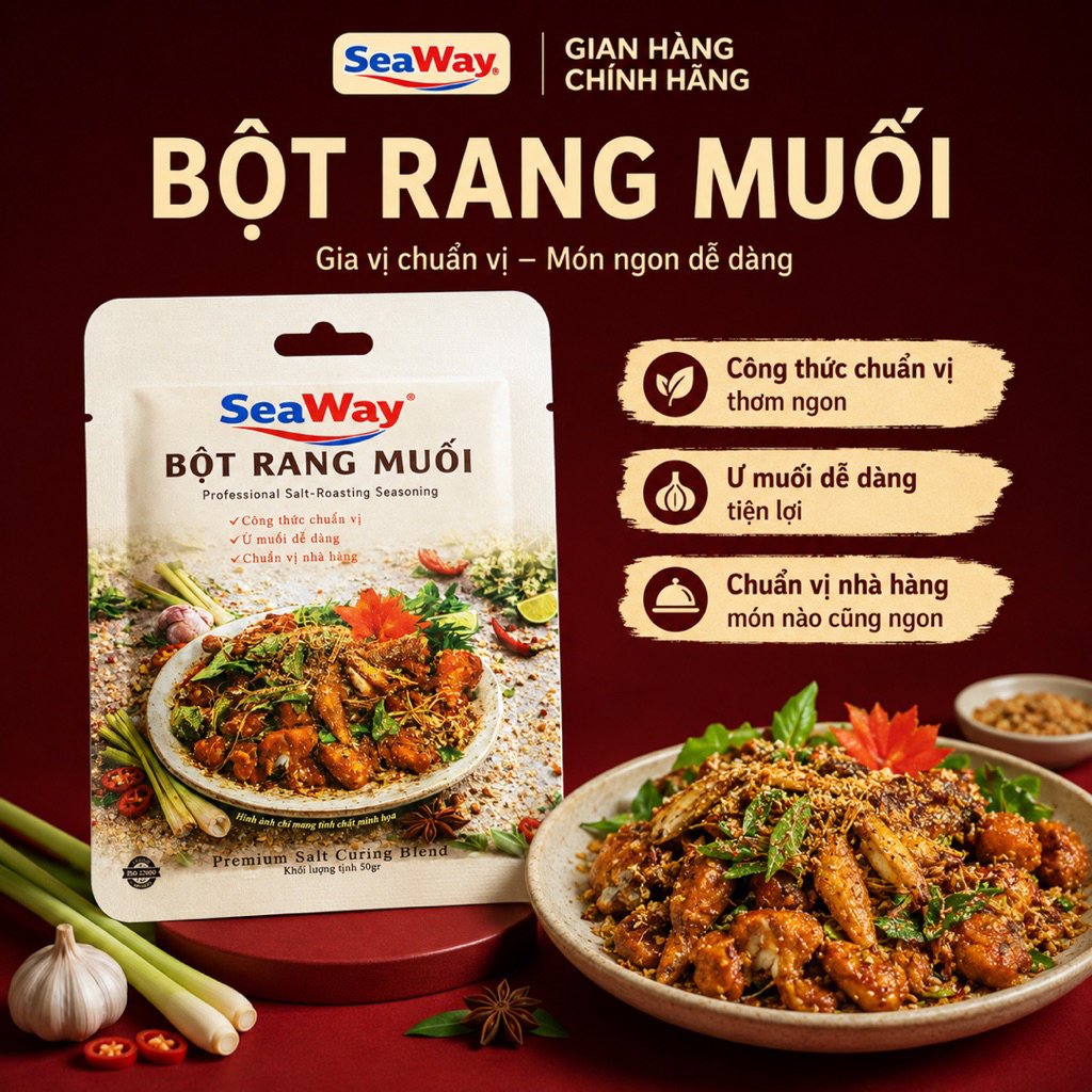 Bột Rang Muối Làm Các Món Gà, Tôm, Ba Ba, Dê, Ếch, Vịt, Sụn Gà, Cá, Hải Sản Rang Muối Chuẩn Vị