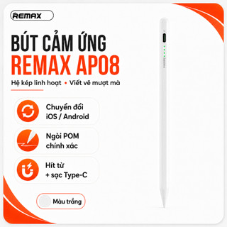 Bút Cảm Ứng REMAX AP08 Dual-System, Type-C, Chống Tỳ Tay, Hít Từ