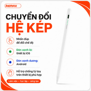 Bút Cảm Ứng REMAX AP08 Dual-System, Type-C, Chống Tỳ Tay, Hít Từ