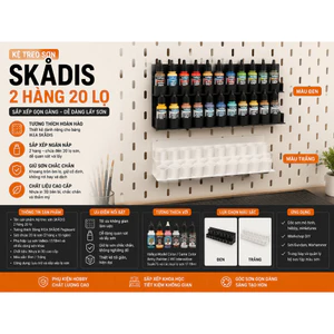 Kệ Đựng Sơn IKEA Skådis 20 Ô – Kích Thước ô 20x 25mm - Kệ đựng sơn treo pegboard