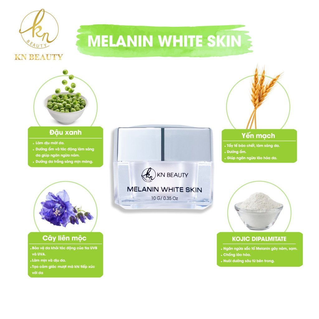 Kem dưỡng trắng KN Beauty ngừa nám sáng da chống nắng 10g DC09