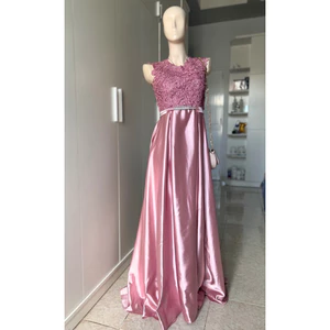 Đầm dạ hội dài ren 3D chân váy satin cao cấp 2hand