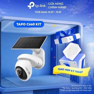 Camera An Ninh Wi-Fi Ngoài Trời 4K TP-Link Tapo C660 KIT | PIN Năng Lượng Mặt Trời, AI Theo Dõi, Quay 360°