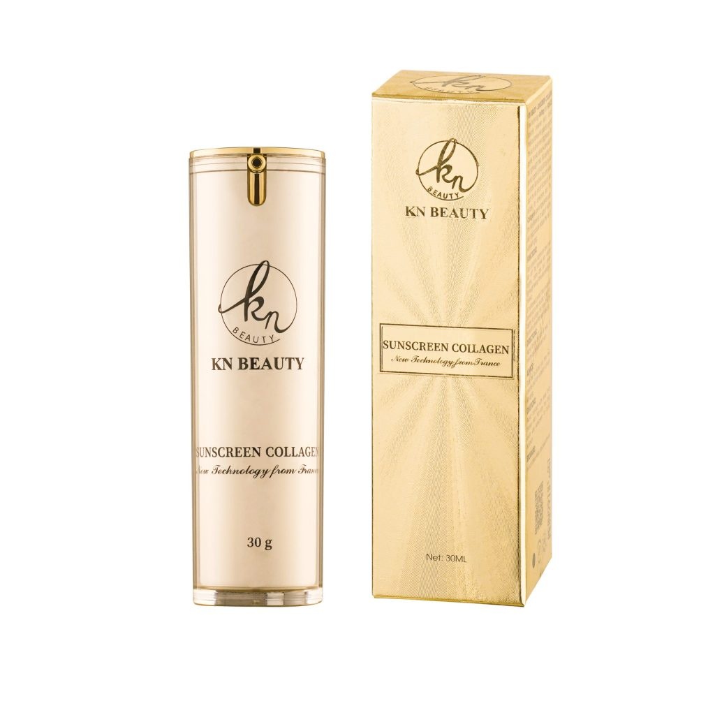 Kem chống nắng KN Beauty SPF 50+ dưỡng sáng mịn da Sunscreen Collagen  30g DC13