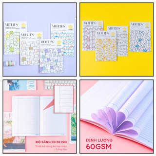 [GIẢM 8K] Combo 5 Vở Kẻ Ngang Classmate BankMee Giấy Vàng Chống Lóa Mắt Ăn Mực 70gsm, Bìa Cao Cấp Chống Thấm Nước