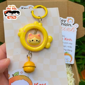 Móc Khóa Mèo Nhỏ Xinh Kèm Chuông / Pom Pom – Charm Điện Thoại, Balo, Túi Xách Siêu Cute