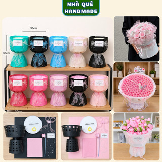 Cốt Tròn Giấy Xốp Hàn Cắm Hoa Sáp, Hoa Kẽm Nhung, Hoa Lụa - Form Tròn Cứng Cáp Làm Bó Hoa, Giỏ Hoa, Quà Tặng Handmade