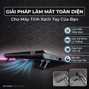 Đế Đỡ Laptop Dạng Gập Thông Minh (1 Cặp) -Đế Tản Nhiệt Nhựa Cao Cấp Gọn Nhẹ Dán Dưới Đáy Laptop