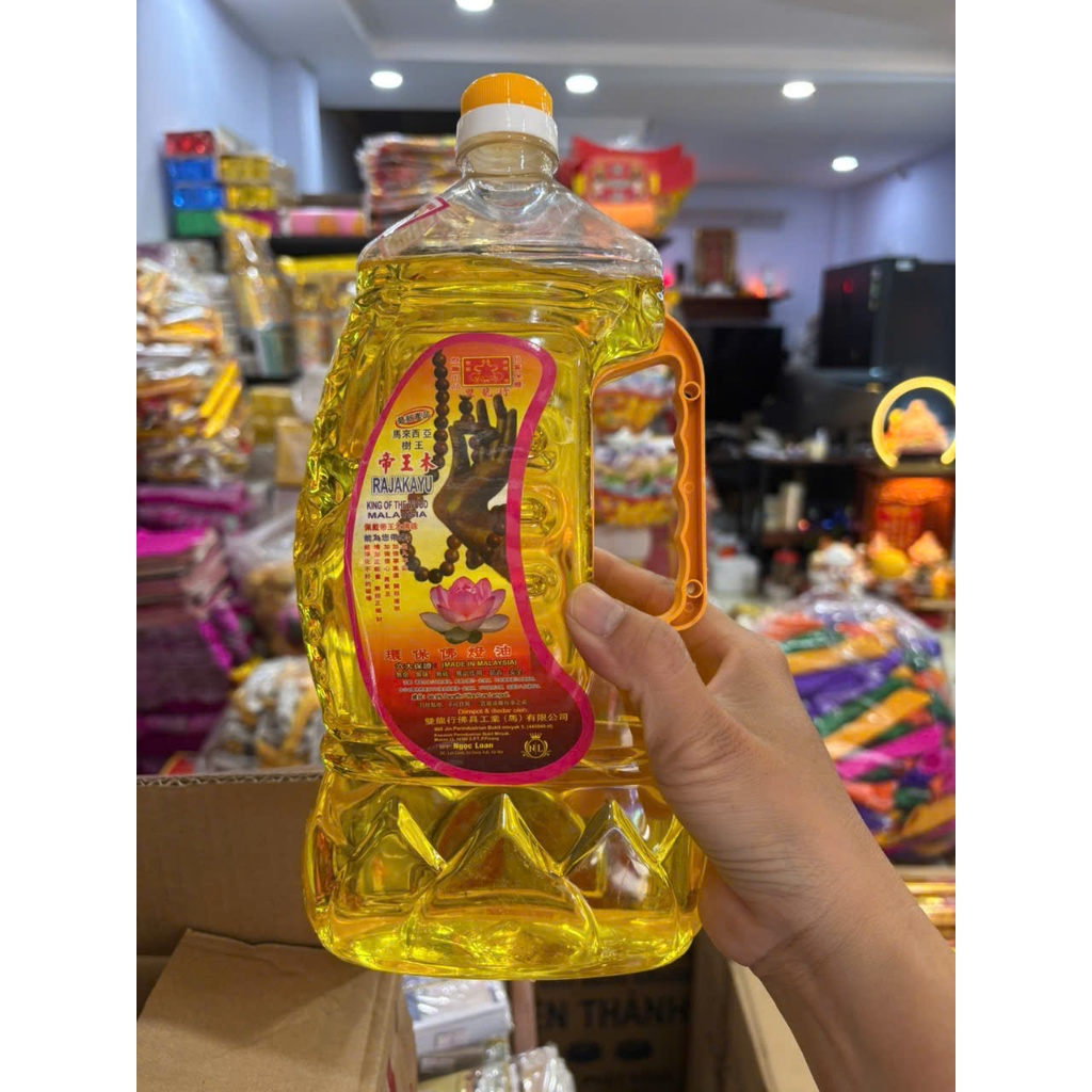 Thùng 6 Chai Dầu Lưu Ly Cát Tường 1kg/1.2kg - Không Mùi, Không Khói, Dùng Cho Đèn Thờ Cúng