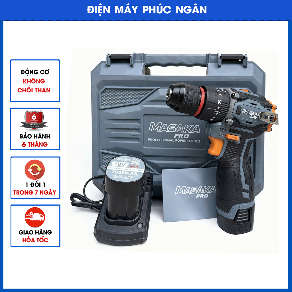 Máy khoan pin, Máy bắn vít 3 chức năng, lõi đồng sử dụng gia đình. Bảo hành máy 6 tháng
