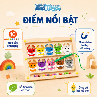 Đồ chơi Montessori xếp hình gỗ KidToys – Phát triển tư duy và kỹ năng định vị cho bé