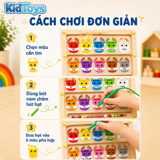 Đồ chơi Montessori xếp hình gỗ KidToys – Phát triển tư duy và kỹ năng định vị cho bé