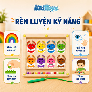 Đồ chơi Montessori xếp hình gỗ KidToys – Phát triển tư duy và kỹ năng định vị cho bé