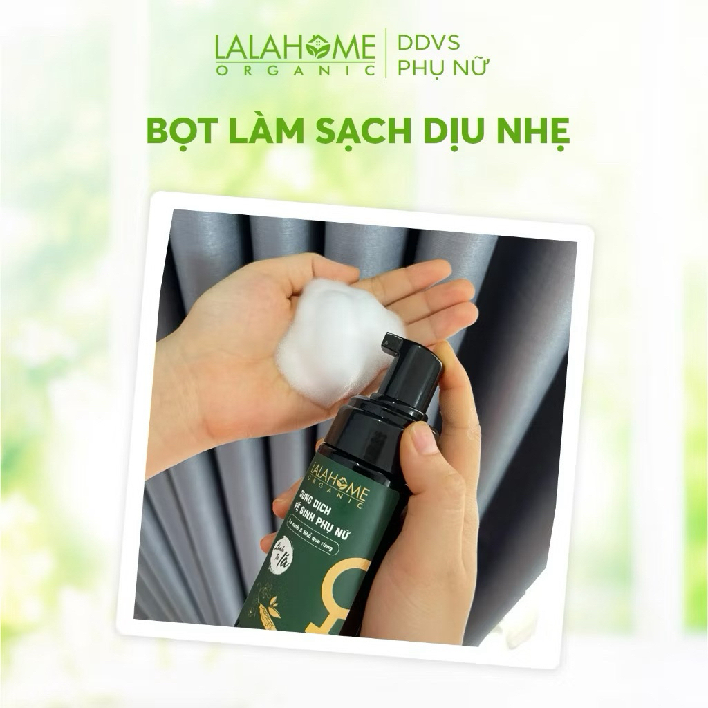 {CÓ SẴN} Dung dịch vệ sinh phụ nữ LalaHome Organic 100ml, Mẹ bầu yên tâm dùng